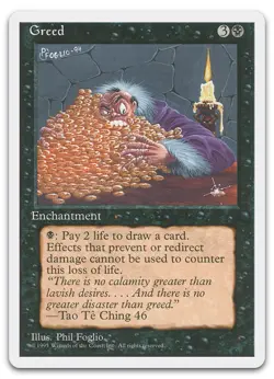 Greed (NM) Fourth Edition 4ED Magic MTG - Image 1