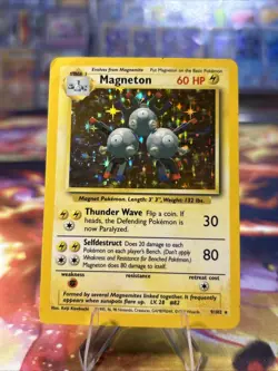 Magneton Base Set Holo 9/102 Pokemon✨🔥SHIPS FAST💨RARE VINTAGE📈 +FREE GIFT🎁HP - Image 3