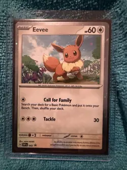 Pokemon Eevee 043 Scarlet Violet Black Star Promo Cosmos Holo ✨MINT✨ - Image 1