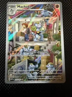 Machoke 177/165 Scarlet & Violet 151 Illustration Rare Pokemon TCG - Image 1