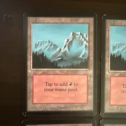 MTG Mountain (B) Limited Edition Beta Set of 6 Magic The Gathering Cards - Image 2