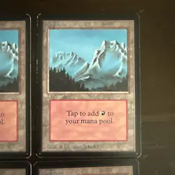 MTG Mountain (B) Limited Edition Beta Set of 6 Magic The Gathering Cards - Image 4
