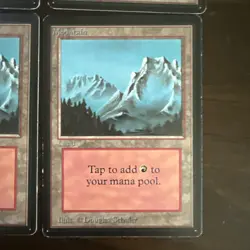 MTG Mountain (B) Limited Edition Beta Set of 6 Magic The Gathering Cards - Image 5