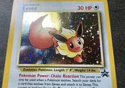 Eevee Promo 11 NM Vintage Holo Pokemon Card Black Star Promo NM Swirl - Image 2