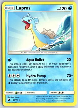 Lapras 21 UC Dragon Majesty Pokemon NM/M - Image 1