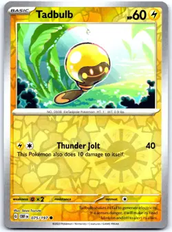 Tadbulb 075 C Obsidian Flames Pokemon NM/M - Image 1