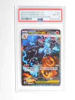 2025 Pokemon PFL Mega Charizard X ex - #125 - Special Illustration Rare - PSA 8 - Image 3