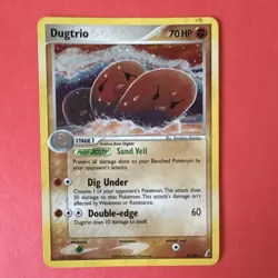Nintendo Dugtrio Holo Rare Stage 1 EX Crystal Guardians English 5/100 2006 - Image 1