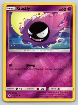 GASTLY 68/214 C UNBROKEN BONDS POKEMON REVERSE HOLO MP MAHOU - Image 1