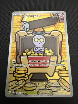 Pokemon TCG Gimmighoul Paradox Rift 198/182 Holo Illustration Rare - Image 1