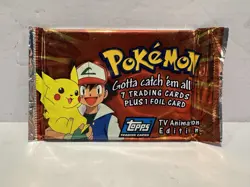 Pokemon Topps Trading Cards TV Animation Edition Sealed Pack (Last Pack) - Image 1
