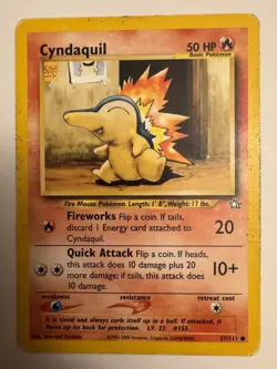CYNDAQUIL 57/111 Neo Genesis Non-Holo HP Pokemon - Image 1