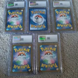 Pokemon 5 Graded Cards CGC 10, 9 Slab Lot Eevee, Vaporeon, Jolteon, Espeon - Image 4