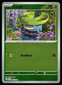 Lotad 005/094 Common Phantasmal Flames Pokemon Reverse Holo Near Mint - Image 1