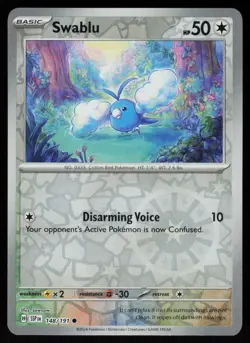 Swablu 148/191 Common Surging Sparks Pokemon Reverse Holo Near Mint - Image 1