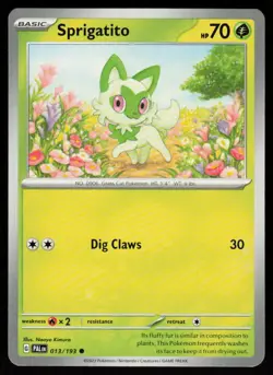 Sprigatito 013/193 Common Paldea Evolved Pokemon Near Mint - Image 1