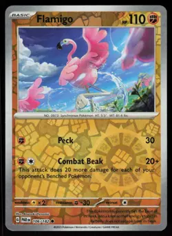 Flamigo 106/182 Common Paradox Rift Pokemon Reverse Holo Near Mint - Image 1