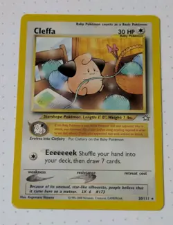 Cleffa 20/111 Pokemon Neo Genesis Unlimited HP DAMAGED - Image 1