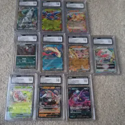 10 Graded Pokemon Cards Lot ~ All Graded CGC 10 Slab - Image 1