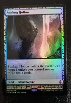 FOIL SUNKEN HOLLOW Masterpiece Series: Zendikar Expeditions Magic MTG - Image 1