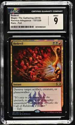 BEDEVIL Ravnica Allegiance Foil Rare CGC 9 MTG [Nostalgium] - Image 1