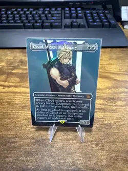 MTG Final Fantasy Cloud, Midgar Mercenary #0375 Borderless, Foil, Mythic Card - Image 1