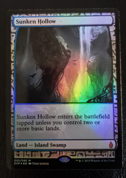 FOIL SUNKEN HOLLOW Masterpiece Series: Zendikar Expeditions Magic MTG - Image 1
