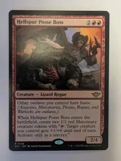 Hellspur Posse Boss Outlaws of Thunder Junction - MTG RARE - Image 1