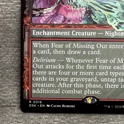 Fear of Missing Out - Duskmourn House of Horror (DSK) #316 NM Showcase MTG - Image 4