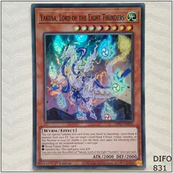 Yakusa, Lord of the Eight Thunders - DIFO-EN095 - Super Rare 1st Edition Yugioh - Image 1