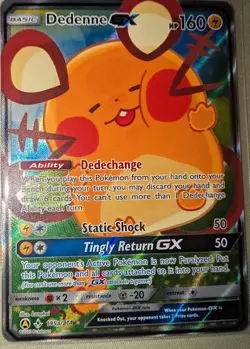 Dedenne GX 195a/214 – Alternate Full Art – Pokemon SM Unbroken Bonds, Card NM/M - Image 1