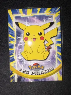 Pikachu #25 Topps Trading Cards Series 1 Blue Logo Pokemon Near Mint Non Holo - Image 1