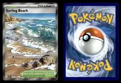 Surfing Beach 114/086 Ultra Rare ME04: Chaos Rising Pokemon Card - Image 1