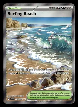Surfing Beach 114/086 Ultra Rare ME04: Chaos Rising Pokemon Card - Image 2