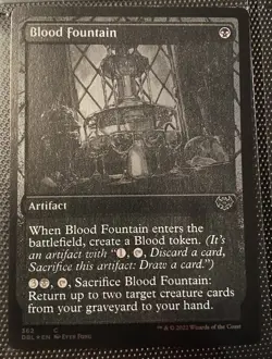 Blood Fountain - silverscreen foil - Innistrad Double Feature - MtG NM - Image 1