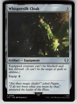 Whispersilk Cloak Commander: The Lord of the Rings 292 MTG NM - Image 1