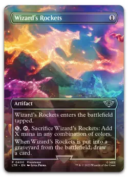 Wizard's Rockets (Borderless) #400 (Foil) (NM) Lord of the Rings LTR Magic MTG - Image 1