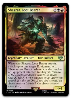 Shagrat, Loot Bearer #228 (Foil) (NM) Lord of the Rings LTR Magic MTG - Image 1