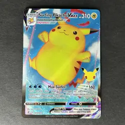 Pokemon Surfing Pikachu VMAX Celebrations Ultra Rare #009 - Image 1