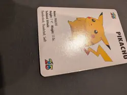 Vintage 1998 KFC Pokemon Pikachu Card (Ungraded) - Image 4