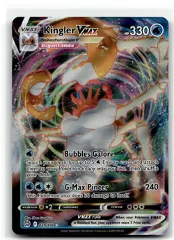 Kingler VMAX 029/172 Holo VMAX Rare Brilliant Stars Pokemon NM b6 #2 - Image 1