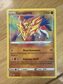 Pokemon TCG Zamazenta Vivid Voltage 102/185 Amazing Rare - Image 1