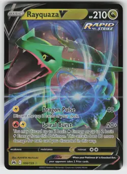 Rayquaza V Ultra Rare Crown Zenith 100/159 Pokemon - Image 1