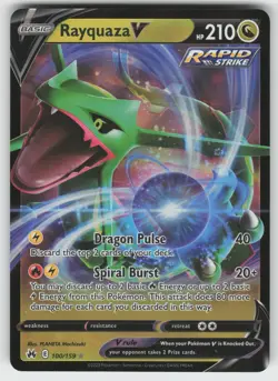 Rayquaza V Ultra Rare Crown Zenith 100/159 Pokemon - Image 1