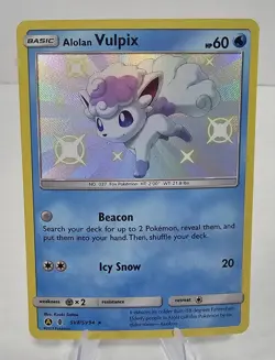 Pokemon Alolan Vulpix SV8/SV94 Hidden Fates Shiny Vault Pokemon Sun & Moon - Image 1