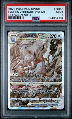 2023 POKEMON SWORD & SHIELD CROWN ZENITH FULL ART/HISUIAN ZOROARK VSTAR PSA 9 - Image 1