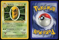Kakuna 33/102 Unlimited Uncommon Base Set Shadowless Pokemon English LP - Image 3
