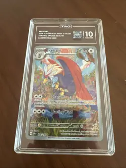 Pokemon Braviary 214/191 Sv08 Surging Sparks Illustration Rare Holo TAG 10 - Image 1