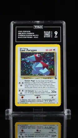COOL PORYGON 2000 WOTC POKEMON BLACK STAR PROMOS #15 TAG 9 - Image 1