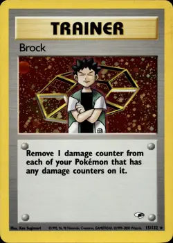 Brock 15/132 Holo Rare Gym Heroes Multi Item Discount LP - Image 1